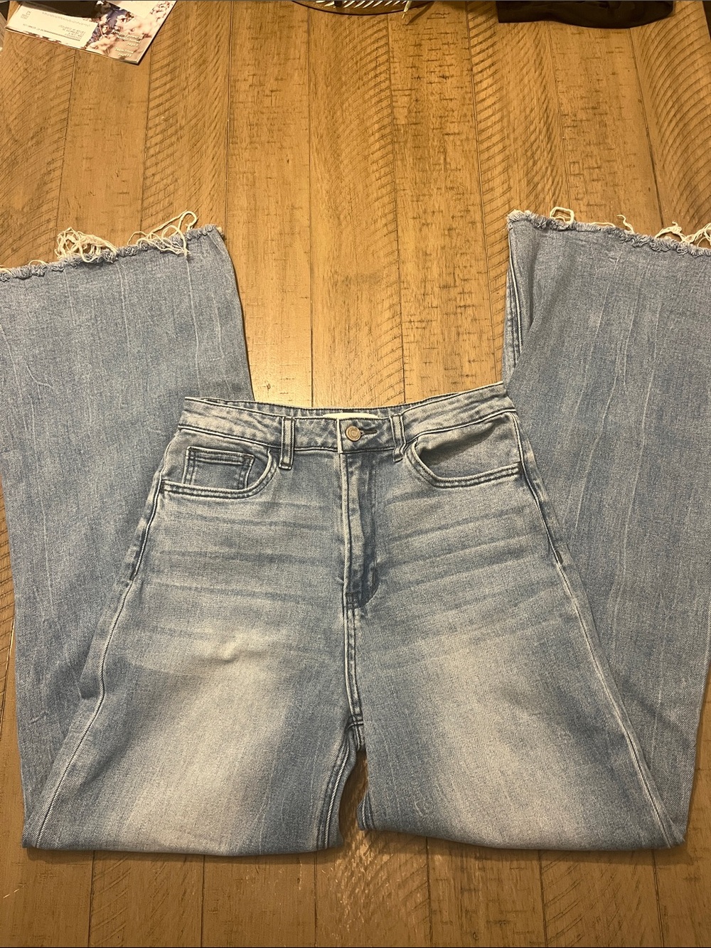 High-Rise Light Blue Wide-Leg Women’s Jeans
